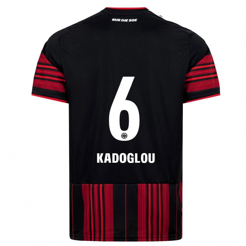 Danxen Pánské Alexandros Kadoglou #6 Černá Červená Bílá Domů Hráčské Dresy 2026/27 Dres