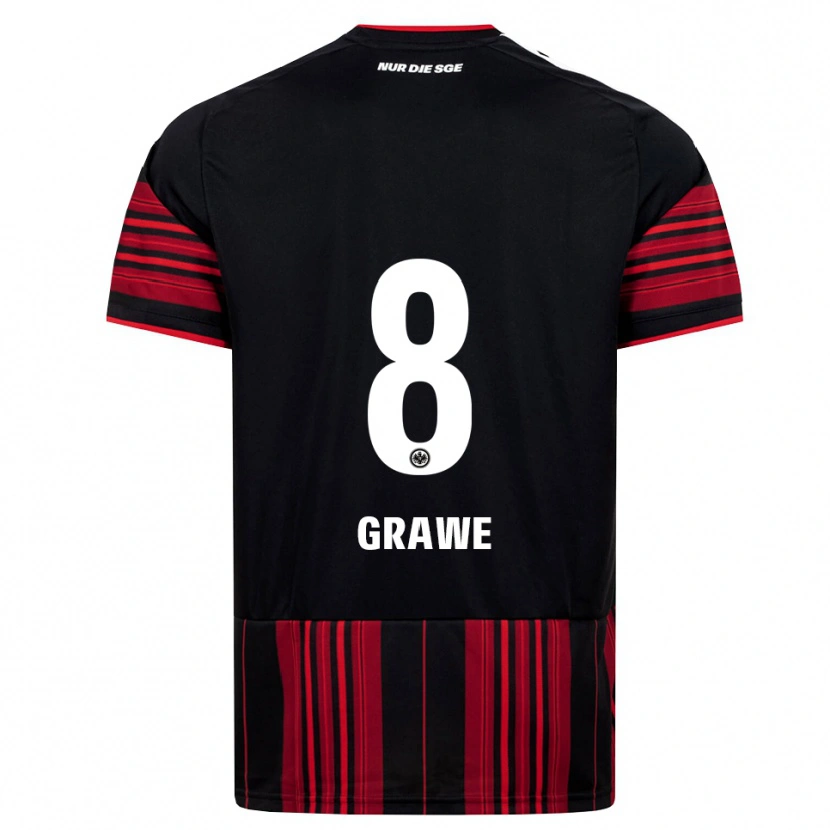 Danxen Pánské Lisanne Gräwe #8 Černá Červená Bílá Domů Hráčské Dresy 2026/27 Dres