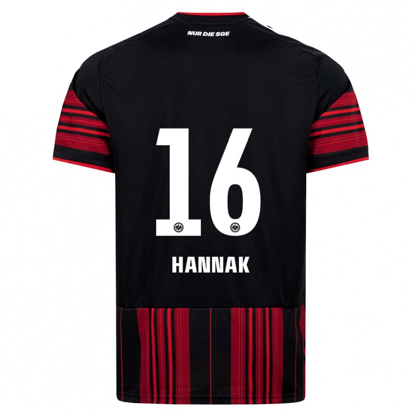 Danxen Pánské Tim Hannak #16 Černá Červená Bílá Domů Hráčské Dresy 2026/27 Dres