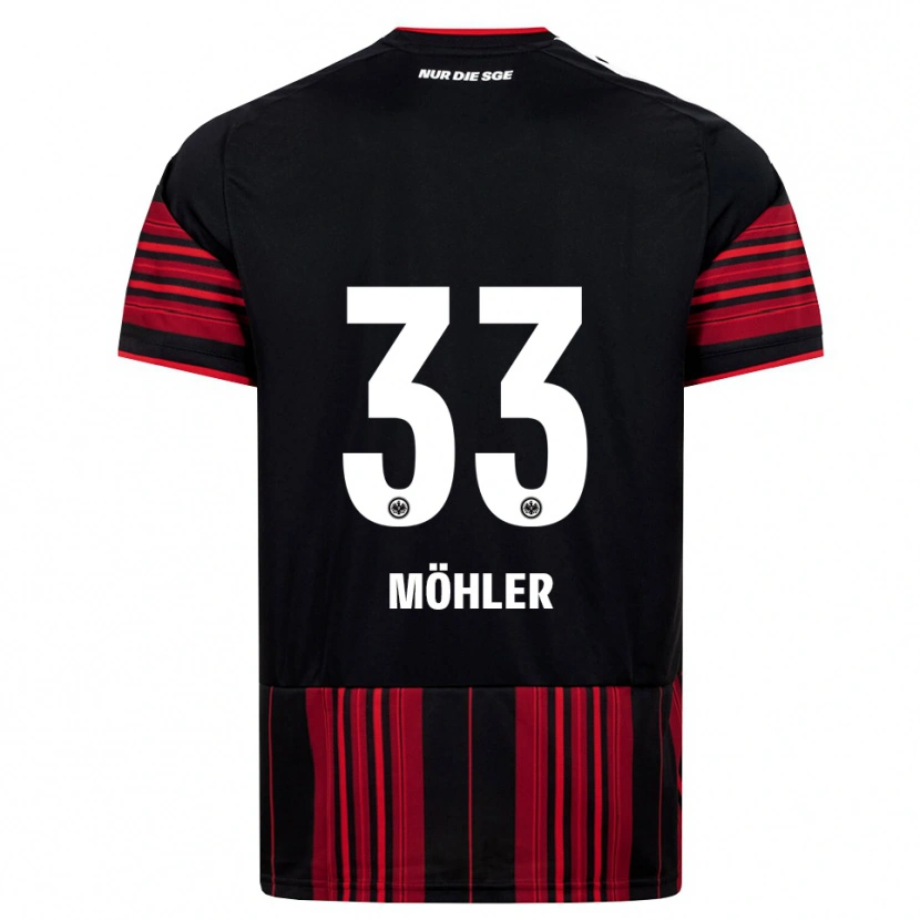 Danxen Pánské Emil Möhler #33 Černá Červená Bílá Domů Hráčské Dresy 2026/27 Dres