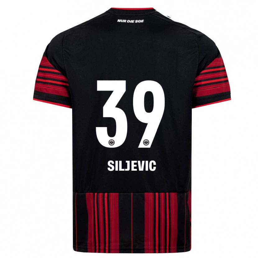 Danxen Pánské Amil Siljevic #39 Černá Červená Bílá Domů Hráčské Dresy 2026/27 Dres