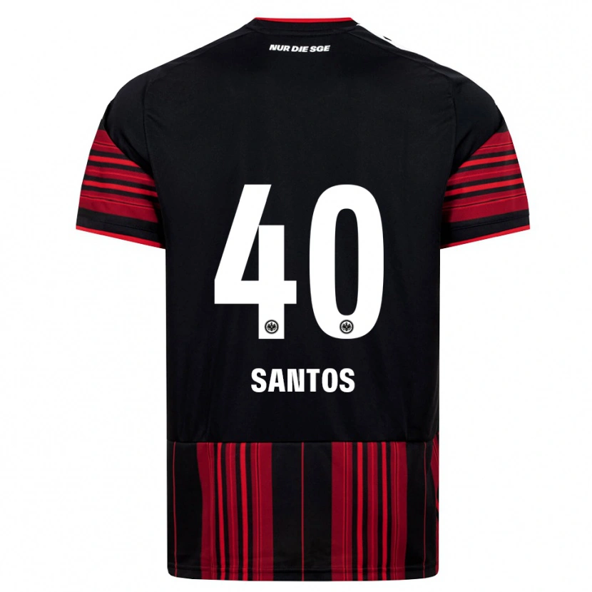 Danxen Pánské Kauã Santos #40 Černá Červená Bílá Domů Hráčské Dresy 2026/27 Dres