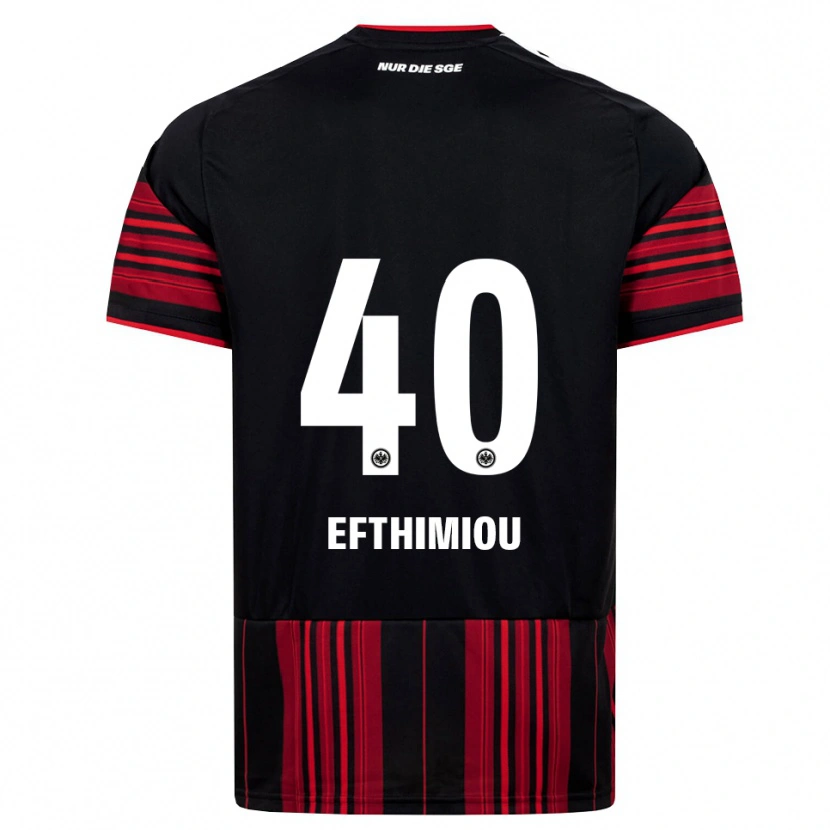 Danxen Pánské Sissis Efthimiou #40 Černá Červená Bílá Domů Hráčské Dresy 2026/27 Dres