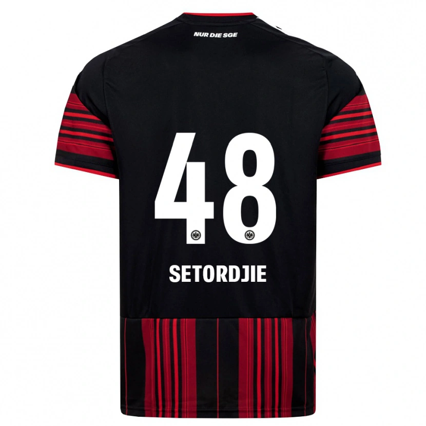 Danxen Pánské Lawrence Setordjie #48 Černá Červená Bílá Domů Hráčské Dresy 2026/27 Dres