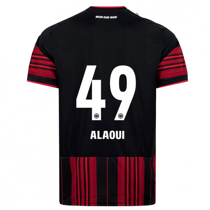 Danxen Pánské Anas Alaoui #49 Černá Červená Bílá Domů Hráčské Dresy 2026/27 Dres