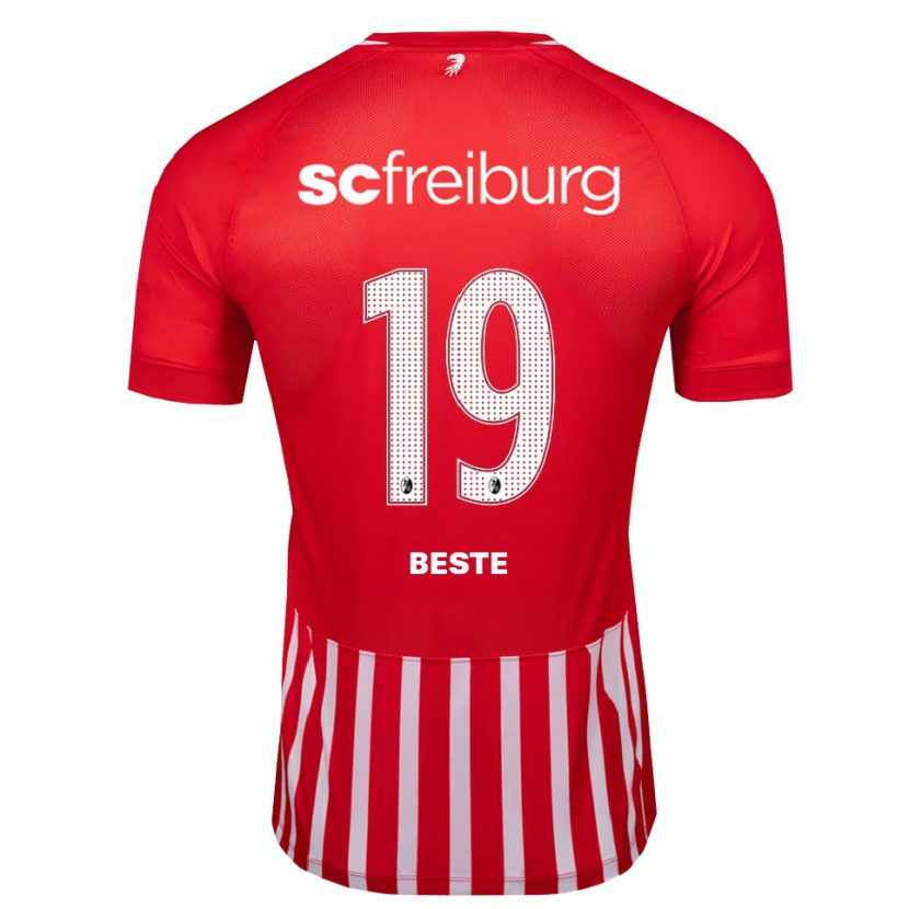 Danxen Pánské Niklas Beste #19 Červená Bílá Černá Domů Hráčské Dresy 2026/27 Dres
