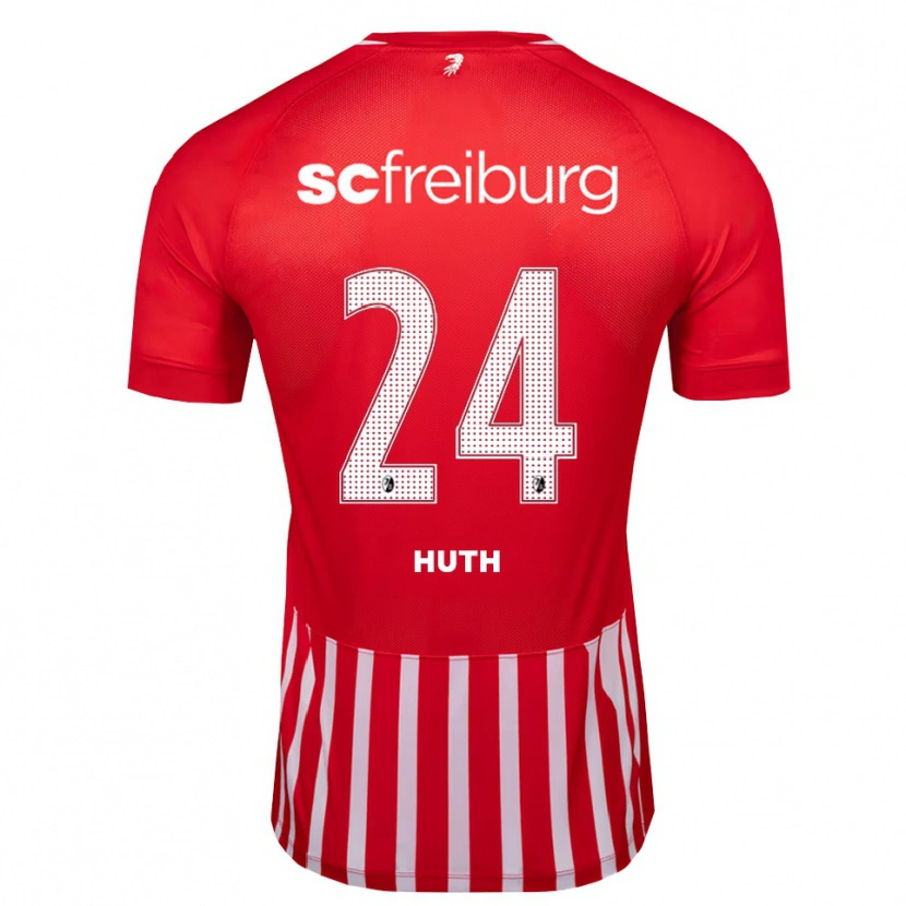 Danxen Pánské Jannik Huth #24 Červená Bílá Černá Domů Hráčské Dresy 2026/27 Dres