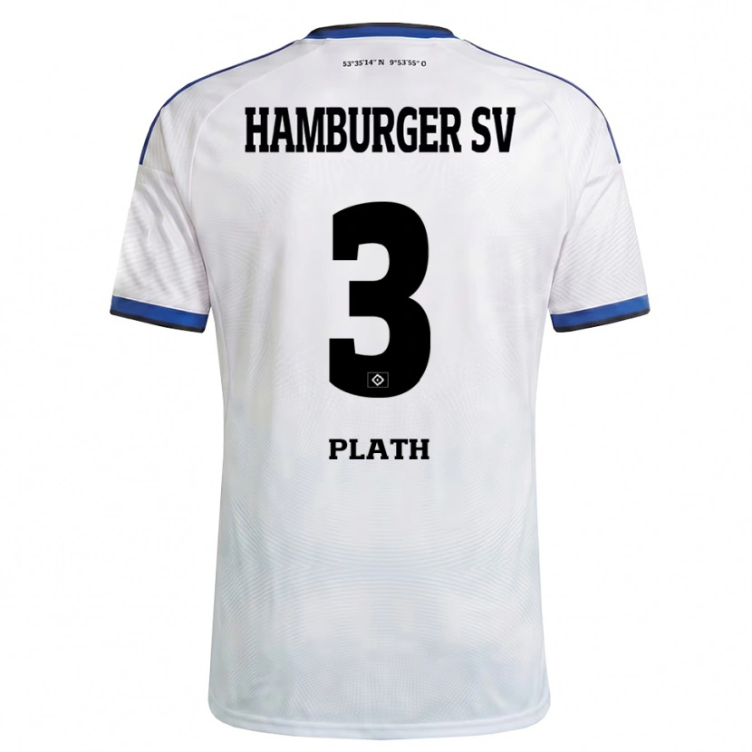 Danxen Pánské Paul Plath #3 Bílá Černá Modrá Domů Hráčské Dresy 2026/27 Dres