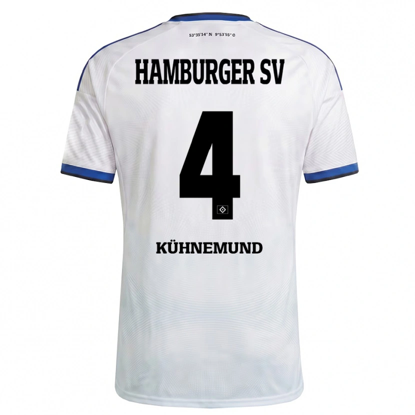 Danxen Pánské Milo Kühnemund #4 Bílá Černá Modrá Domů Hráčské Dresy 2026/27 Dres