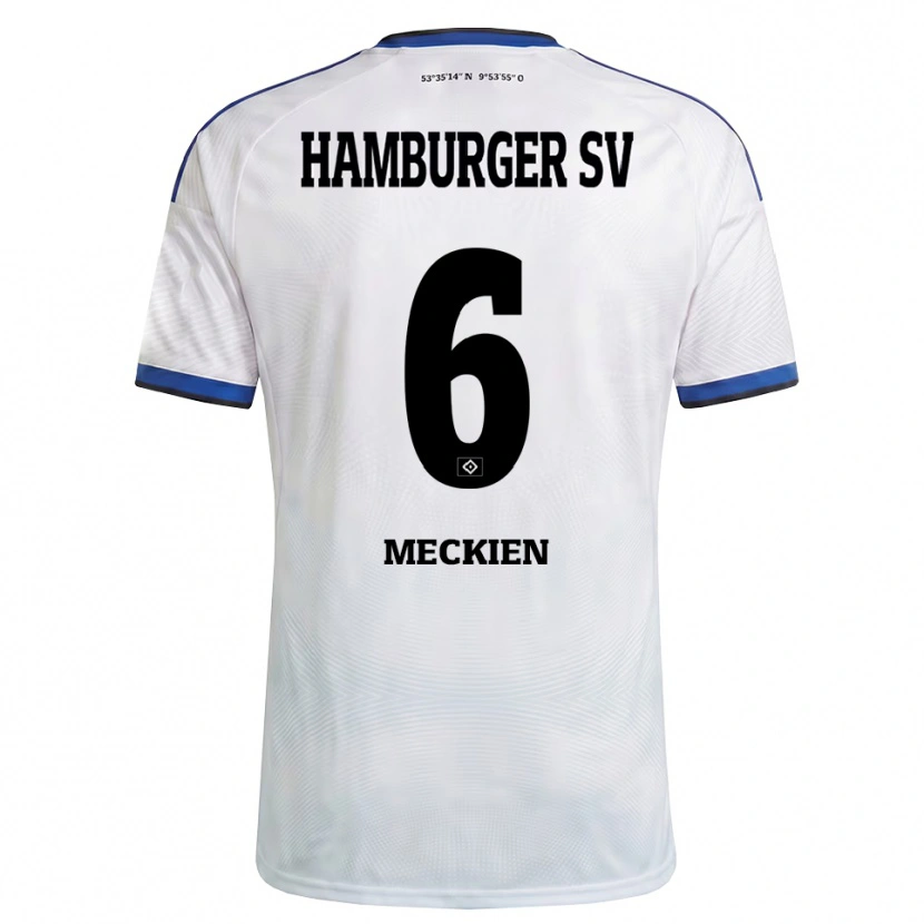 Danxen Pánské Nico Meckien #6 Bílá Černá Modrá Domů Hráčské Dresy 2026/27 Dres