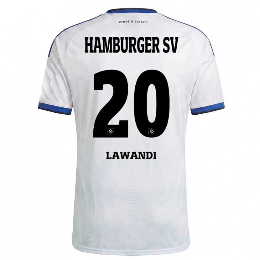 Danxen Pánské Alexander Lawandi #20 Bílá Černá Modrá Domů Hráčské Dresy 2026/27 Dres