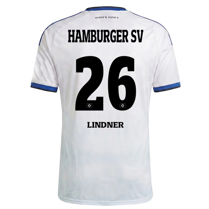 Danxen Pánské Mick Lindner #26 Bílá Černá Modrá Domů Hráčské Dresy 2026/27 Dres