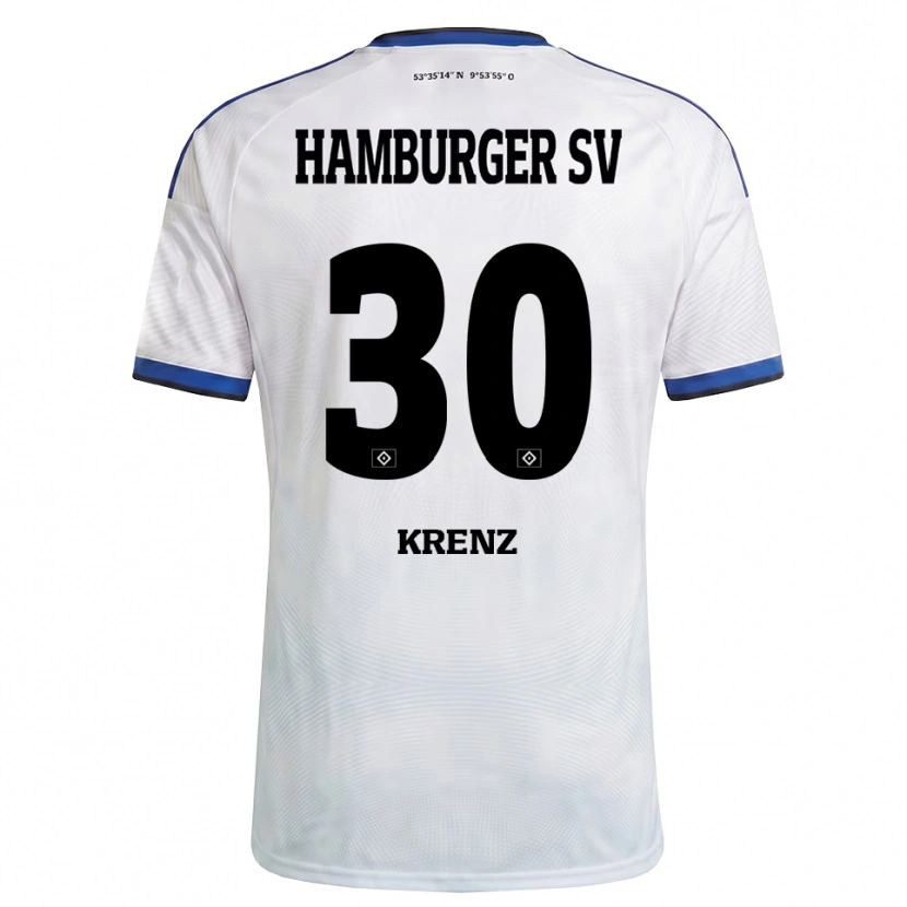 Danxen Pánské Jamie Krenz #30 Bílá Černá Modrá Domů Hráčské Dresy 2026/27 Dres