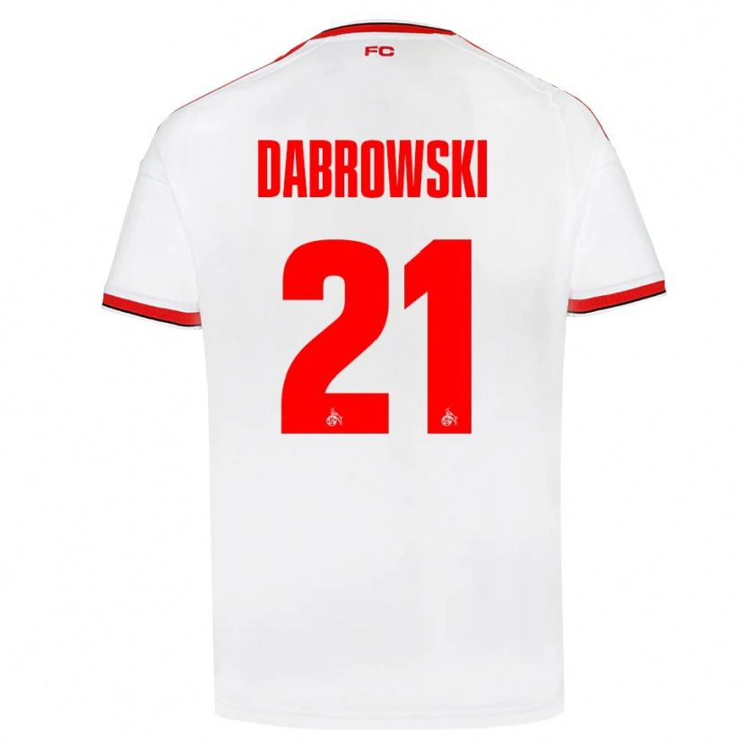 Danxen Pánské Luc Dabrowski #21 Bílá Červená Černá Domů Hráčské Dresy 2026/27 Dres