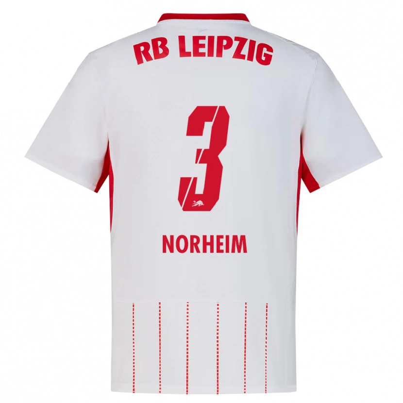 Danxen Pánské Andrea Norheim #3 Červená Bílá Žlutá Domů Hráčské Dresy 2026/27 Dres