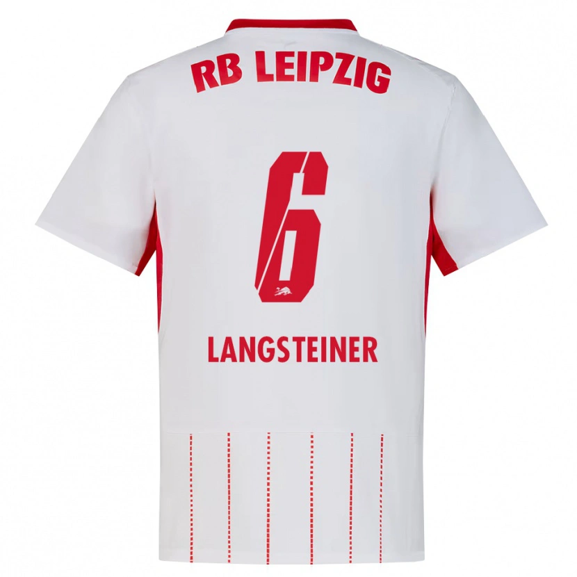Danxen Pánské Toni Langsteiner #6 Červená Bílá Žlutá Domů Hráčské Dresy 2026/27 Dres