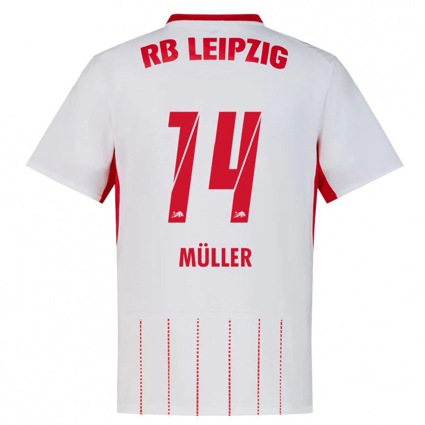 Danxen Pánské Hannes Müller #14 Červená Bílá Žlutá Domů Hráčské Dresy 2026/27 Dres
