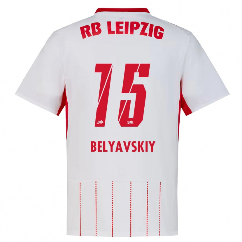 Danxen Pánské David Belyavskiy #15 Červená Bílá Žlutá Domů Hráčské Dresy 2026/27 Dres