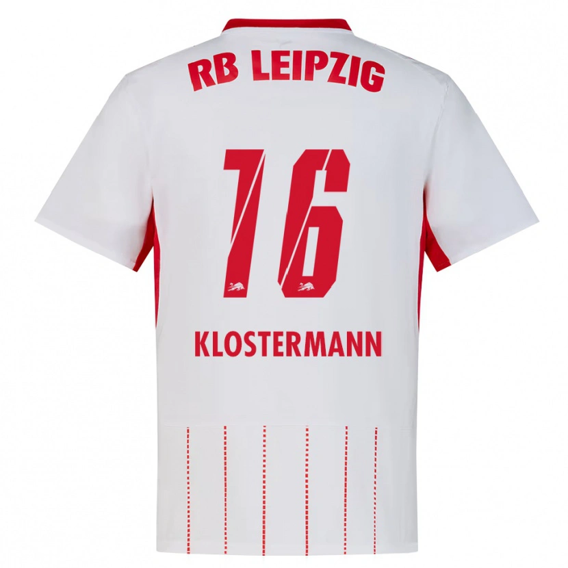 Danxen Pánské Lukas Klostermann #16 Červená Bílá Žlutá Domů Hráčské Dresy 2026/27 Dres