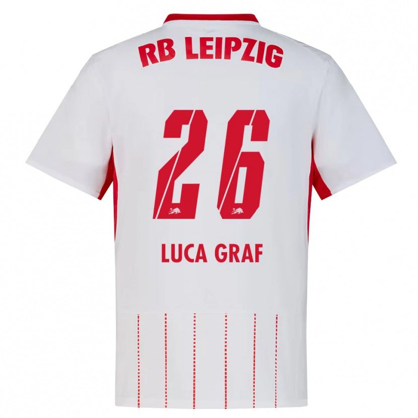 Danxen Pánské Luca Marie Graf #26 Červená Bílá Žlutá Domů Hráčské Dresy 2026/27 Dres