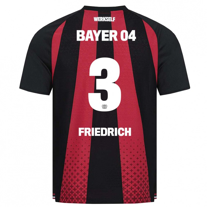 Danxen Pánské Melissa Friedrich #3 Černá Bílá Červená Domů Hráčské Dresy 2026/27 Dres