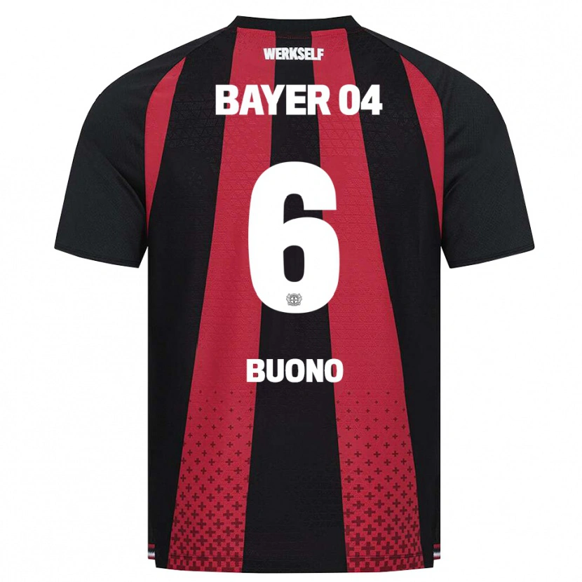 Danxen Pánské Francesco Buono #6 Černá Bílá Červená Domů Hráčské Dresy 2026/27 Dres