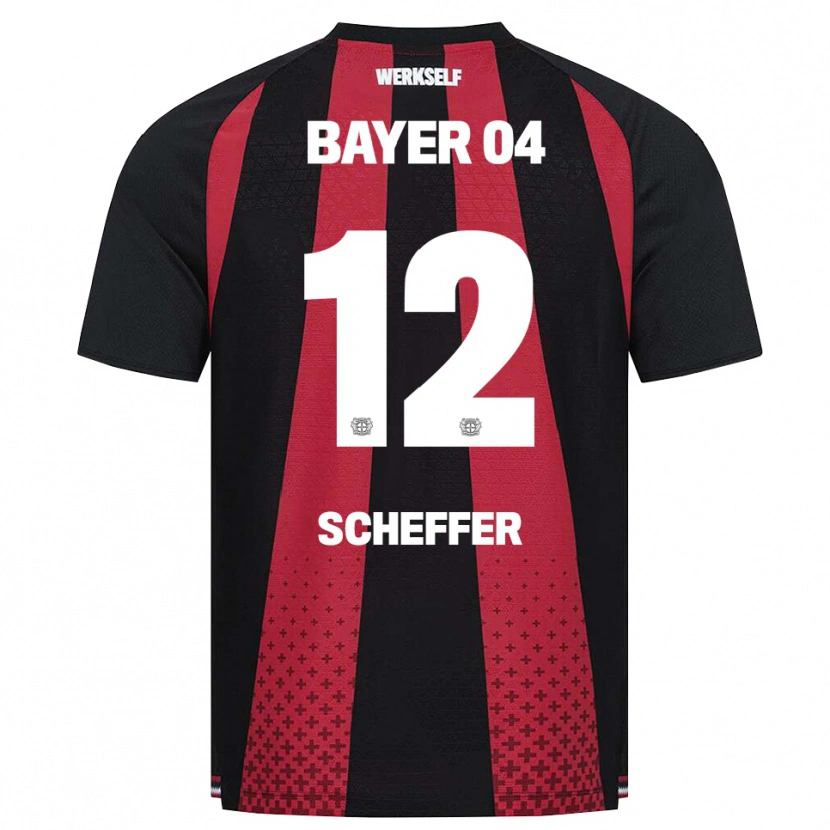 Danxen Pánské Dani Scheffer #12 Černá Bílá Červená Domů Hráčské Dresy 2026/27 Dres