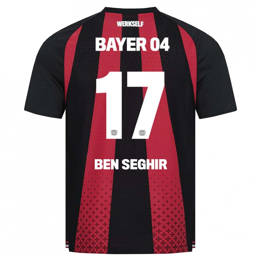 Danxen Pánské Eliesse Ben Seghir #17 Černá Bílá Červená Domů Hráčské Dresy 2026/27 Dres