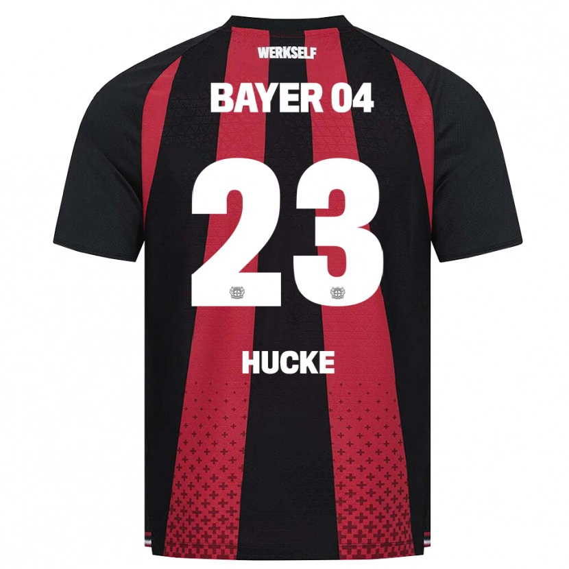 Danxen Pánské Luan Hucke #23 Černá Bílá Červená Domů Hráčské Dresy 2026/27 Dres