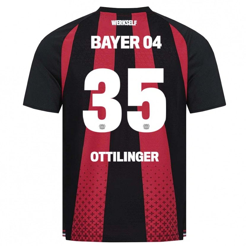 Danxen Pánské Marc Ottilinger #35 Černá Bílá Červená Domů Hráčské Dresy 2026/27 Dres