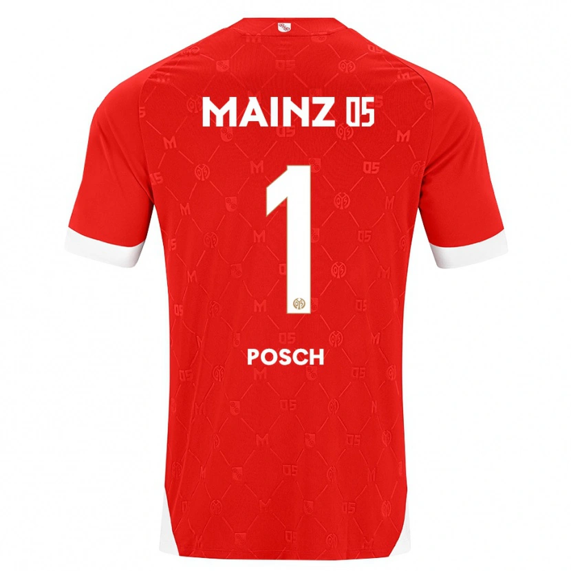 Danxen Pánské Daniel Posch #1 Červená Bílá Domů Hráčské Dresy 2026/27 Dres