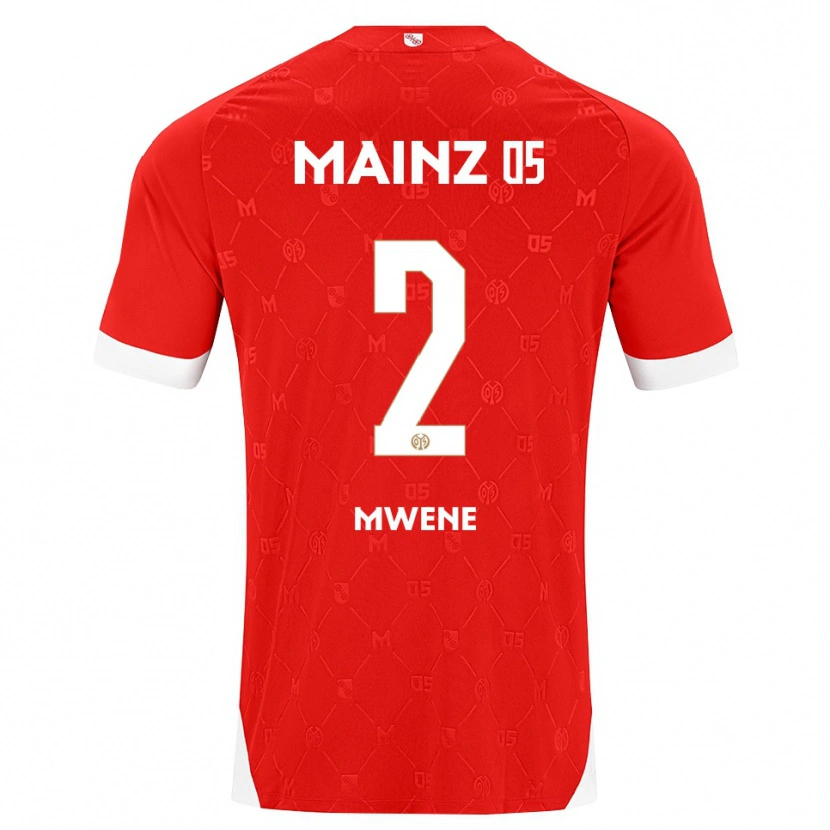Danxen Pánské Phillipp Mwene #2 Červená Bílá Domů Hráčské Dresy 2026/27 Dres