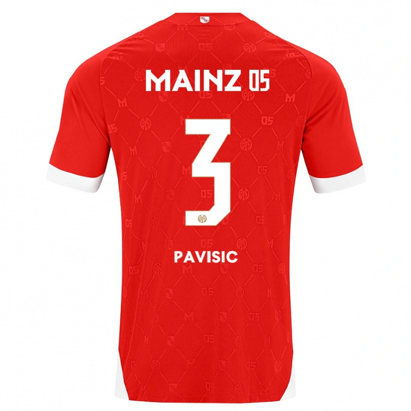 Danxen Pánské Stjepan Pavisic #3 Červená Bílá Domů Hráčské Dresy 2026/27 Dres