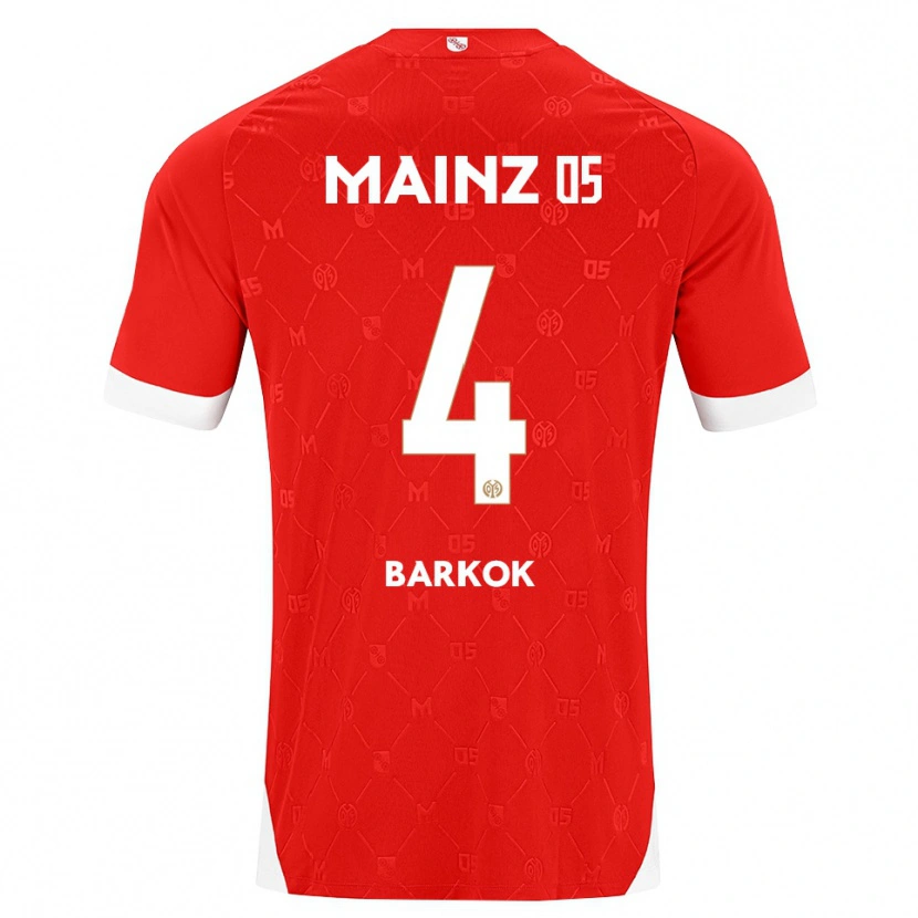 Danxen Pánské Aymen Barkok #4 Červená Bílá Domů Hráčské Dresy 2026/27 Dres