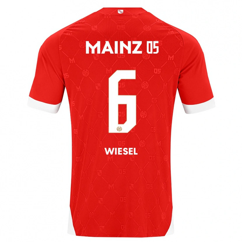 Danxen Pánské Maggie Wiesel #6 Červená Bílá Domů Hráčské Dresy 2026/27 Dres