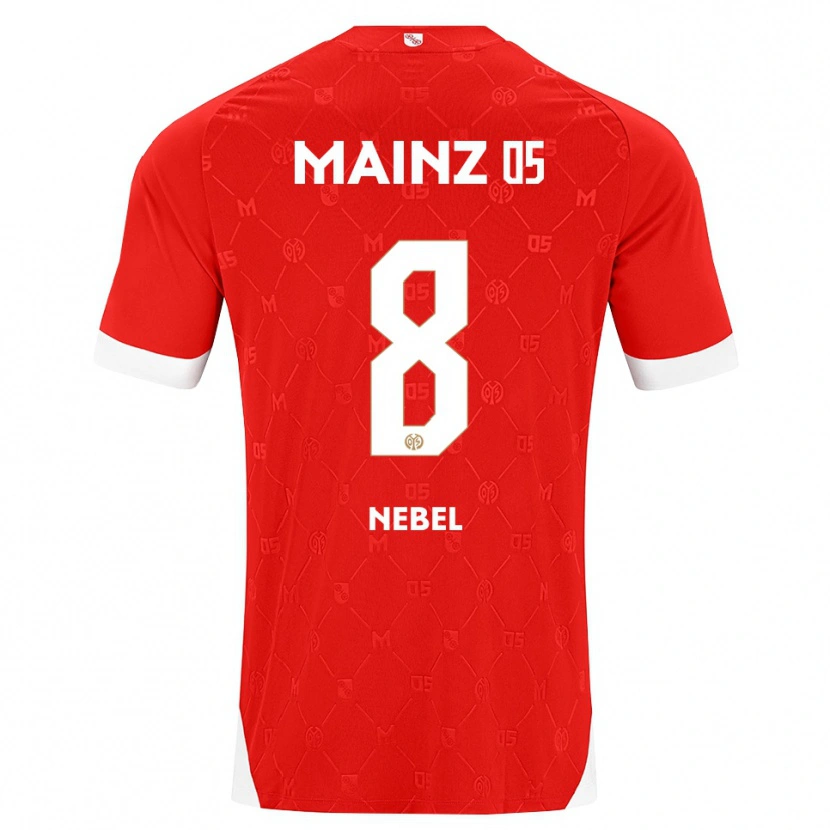 Danxen Pánské Paul Nebel #8 Červená Bílá Domů Hráčské Dresy 2026/27 Dres