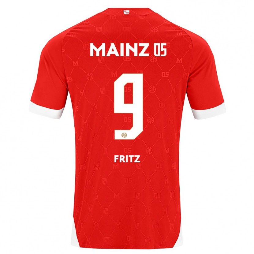 Danxen Pánské April Fritz #9 Červená Bílá Domů Hráčské Dresy 2026/27 Dres