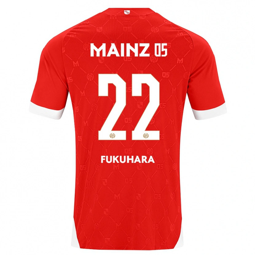 Danxen Pánské Yuuka Fukuhara #22 Červená Bílá Domů Hráčské Dresy 2026/27 Dres