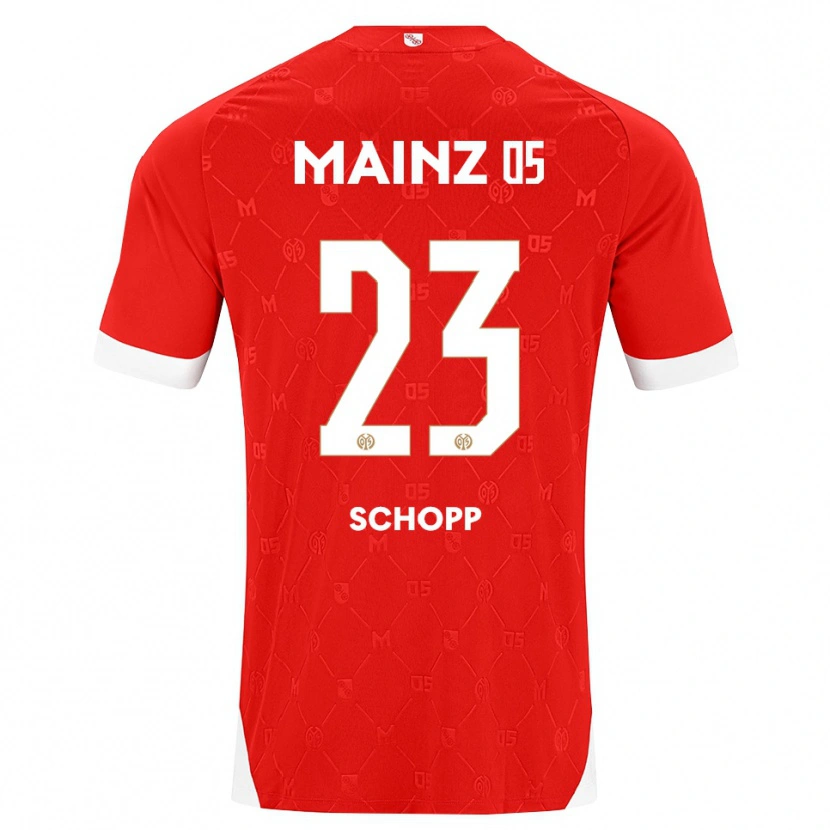 Danxen Pánské Konstantin Schopp #23 Červená Bílá Domů Hráčské Dresy 2026/27 Dres
