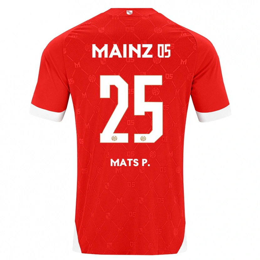 Danxen Pánské Mats Preßler #25 Červená Bílá Domů Hráčské Dresy 2026/27 Dres