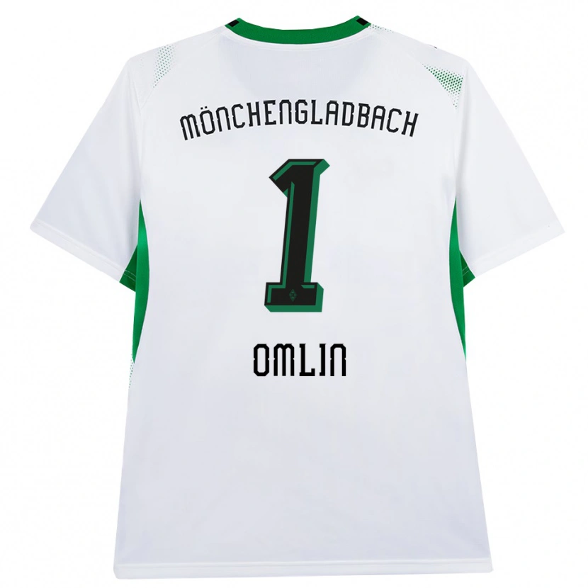 Danxen Pánské Jonas Omlin #1 Bílá Černá Zelená Domů Hráčské Dresy 2026/27 Dres