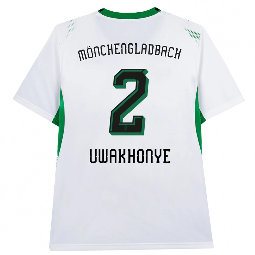 Danxen Pánské Joel Uwakhonye #2 Bílá Černá Zelená Domů Hráčské Dresy 2026/27 Dres