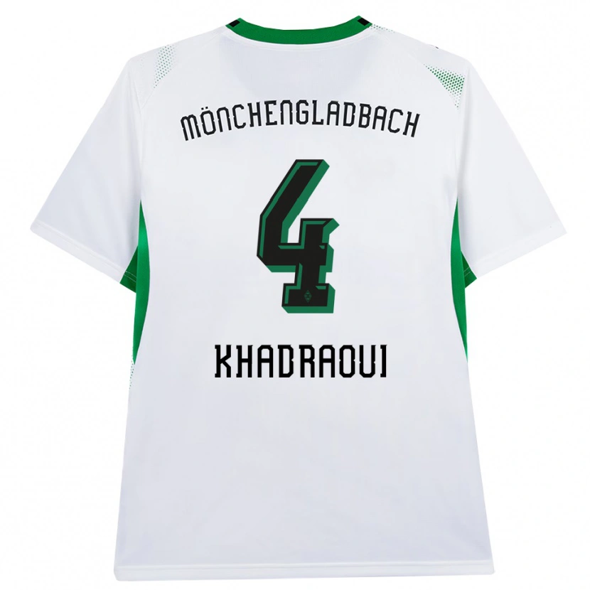 Danxen Pánské Elias Khadraoui #4 Bílá Černá Zelená Domů Hráčské Dresy 2026/27 Dres