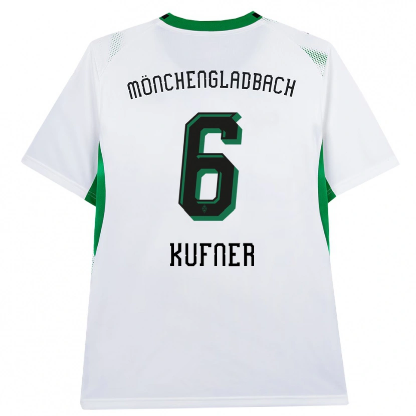 Danxen Pánské Anne-Catherine Kufner #6 Bílá Černá Zelená Domů Hráčské Dresy 2026/27 Dres