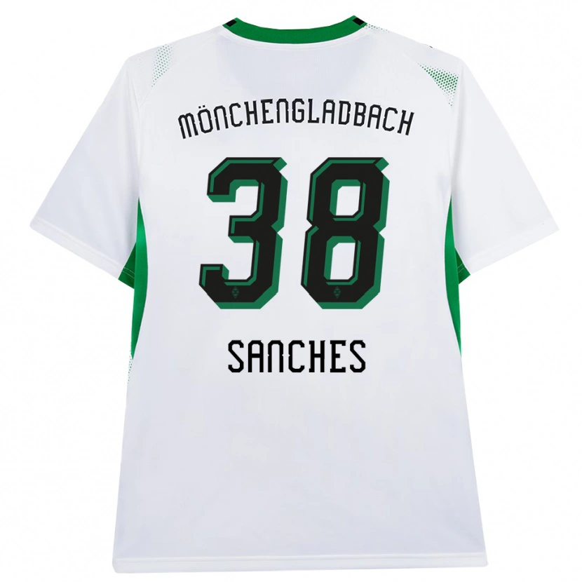 Danxen Pánské Yvandro Borges Sanches #38 Bílá Černá Zelená Domů Hráčské Dresy 2026/27 Dres