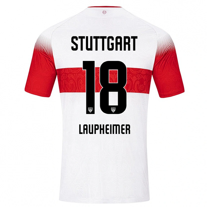 Danxen Pánské Lukas Laupheimer #18 Bílá Červená Žlutá Domů Hráčské Dresy 2026/27 Dres