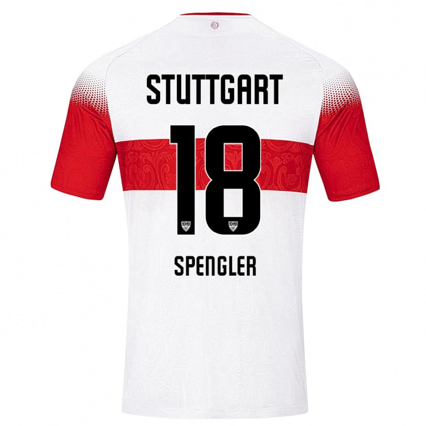 Danxen Pánské Jana Spengler #18 Bílá Červená Žlutá Domů Hráčské Dresy 2026/27 Dres