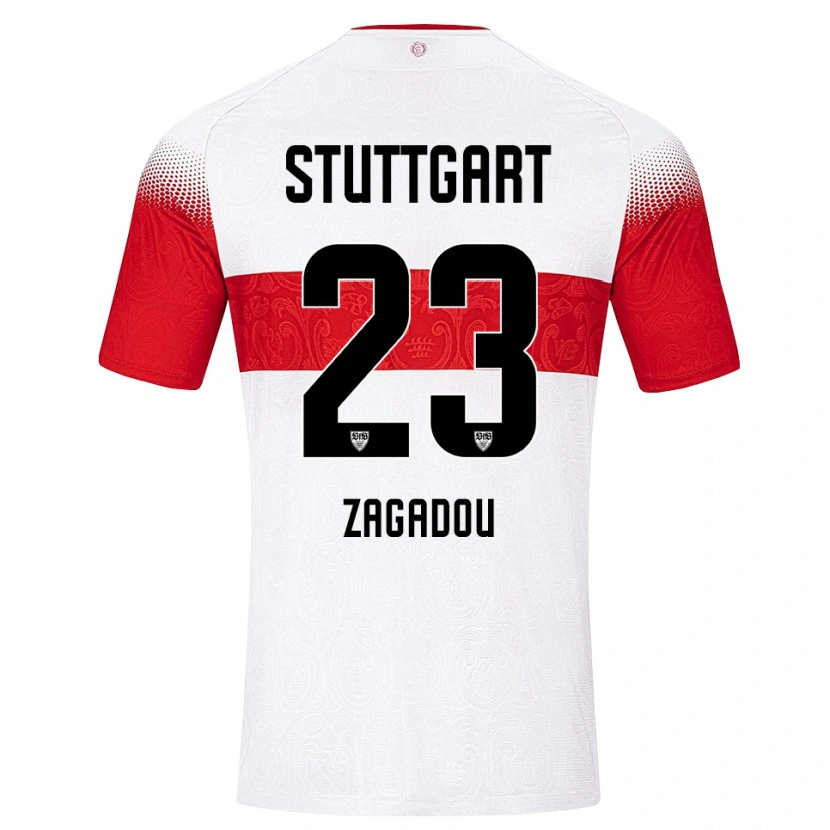 Danxen Pánské Dan-Axel Zagadou #23 Bílá Červená Žlutá Domů Hráčské Dresy 2026/27 Dres