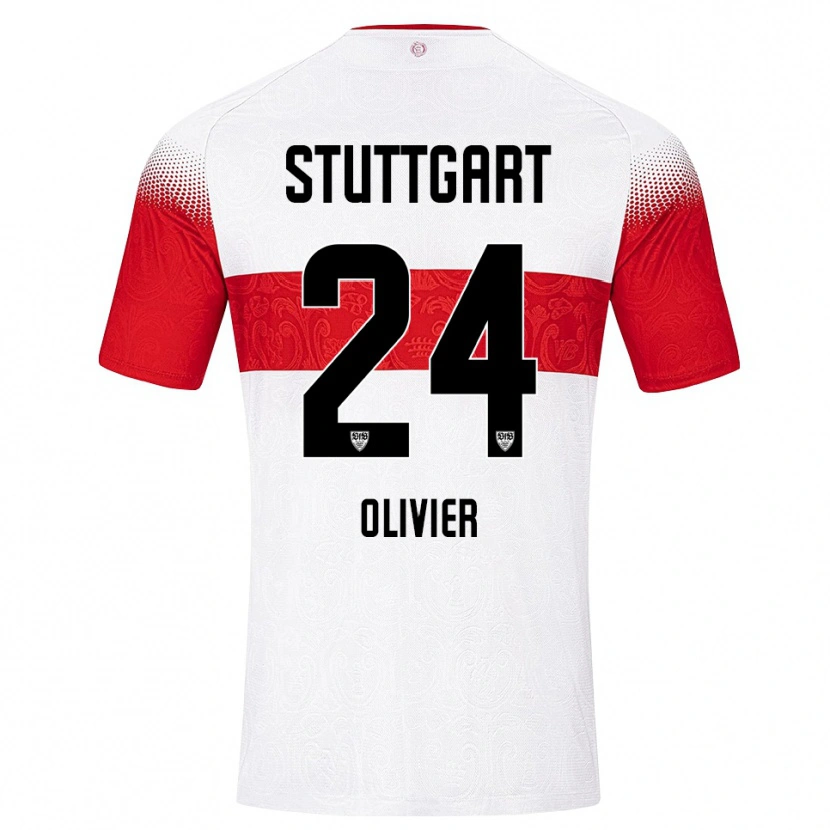 Danxen Pánské Christopher Olivier #24 Bílá Červená Žlutá Domů Hráčské Dresy 2026/27 Dres
