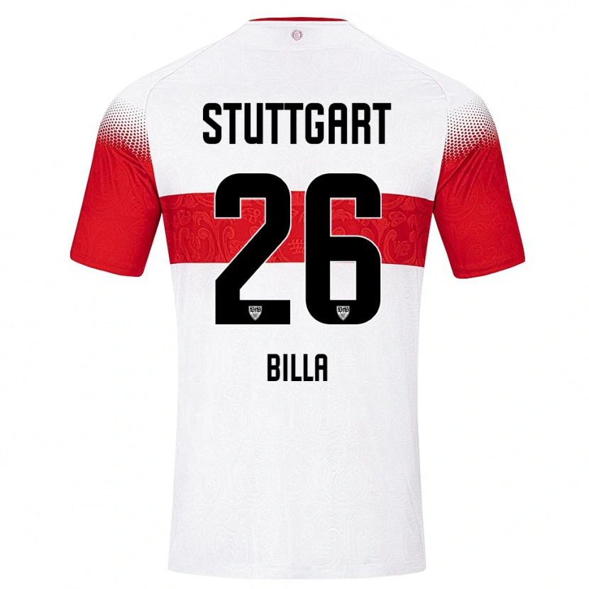 Danxen Pánské Nicole Billa #26 Bílá Červená Žlutá Domů Hráčské Dresy 2026/27 Dres
